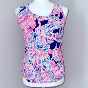 Lilly Pulitzer Crayton Head in the Sand Ostrich Print Tank Top M